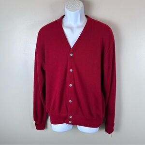 Jockey VTG Cardigan Sweater Mens Medium Button Up Grandpacore Mr Rogers USA Made